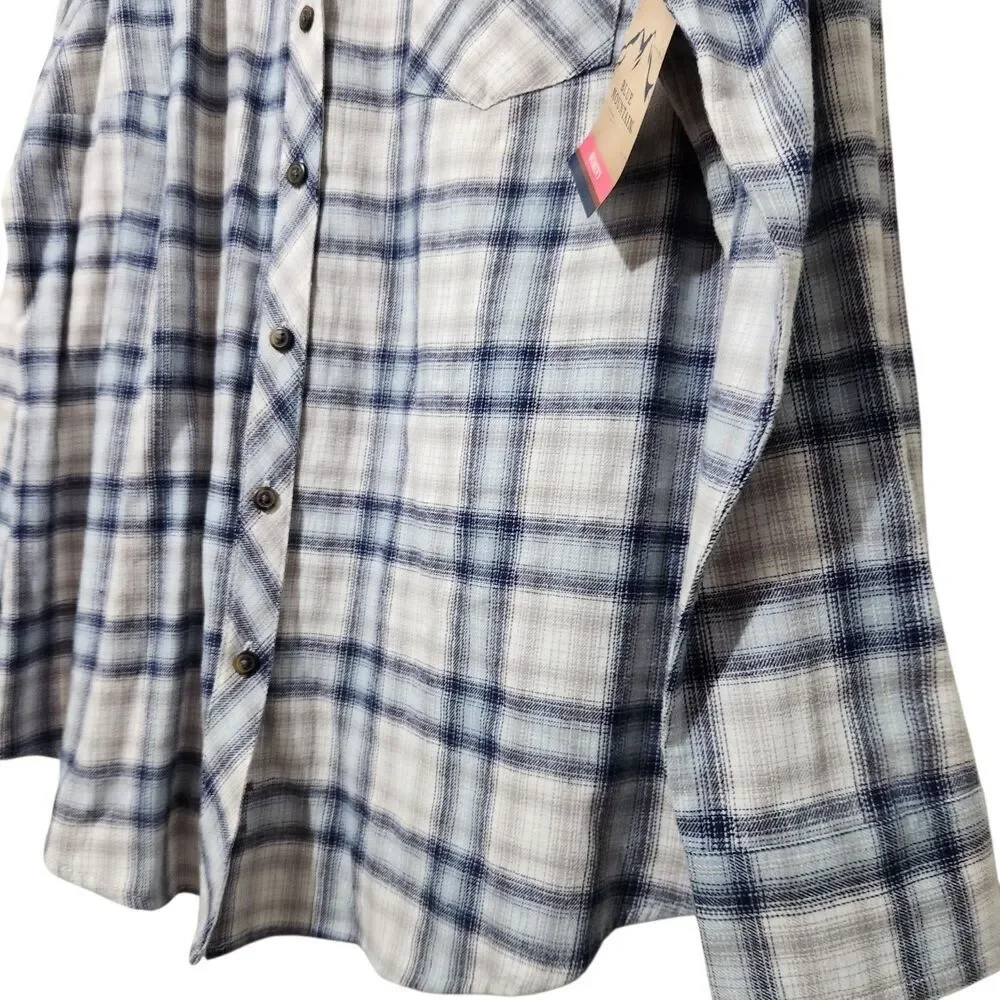 Blue Mountain womens Shirt Size XL Plaid Long Sleeve